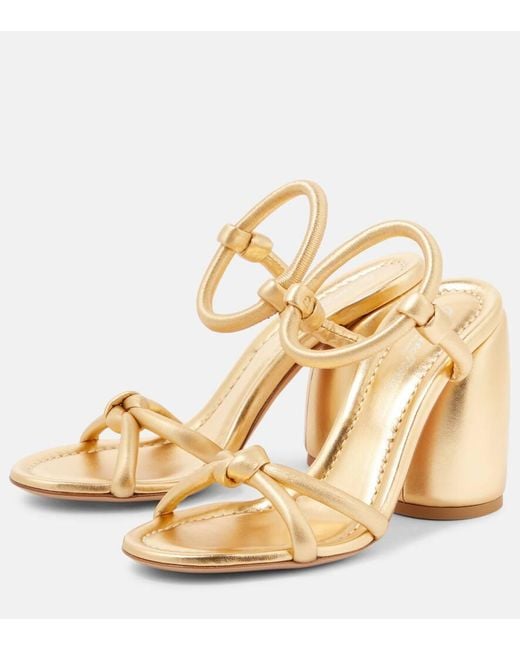 Gianvito Rossi Sandalen Cassis Aus Metallic-Leder
