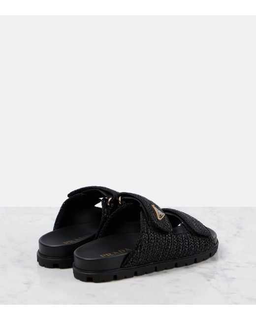 Sandales Fussbett Prada en coloris Black