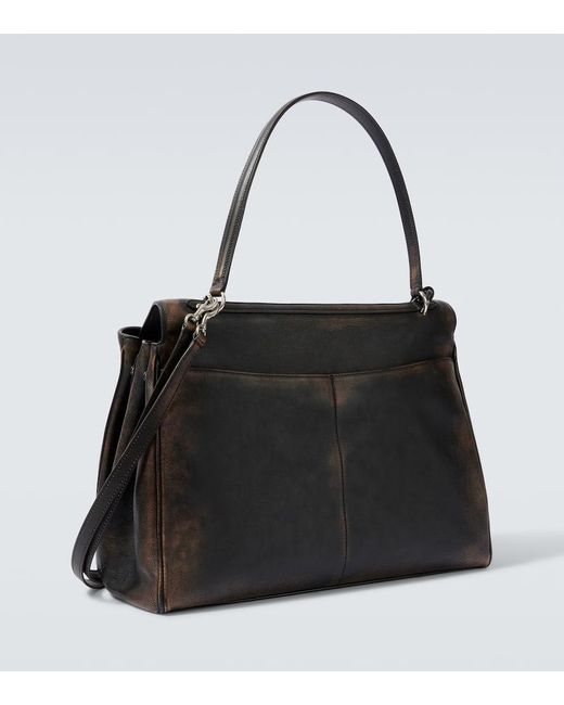 Bolso Rodeo Large De Piel Con Efecto Desgastado Balenciaga de hombre de color Black