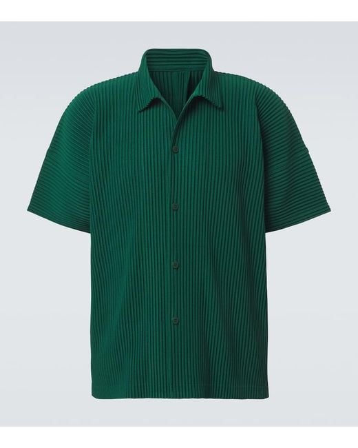 Homme Plissé Issey Miyake Green Monthly Colors: May Pleated Shirt for men