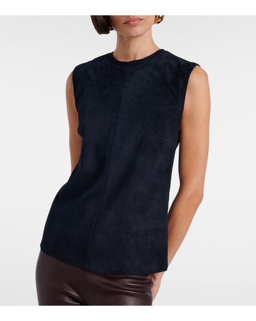 Stouls Blue Miuccia Suede Top