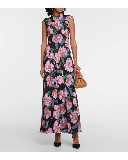 Vestido Largo Edie Floral Diane von Furstenberg de color White
