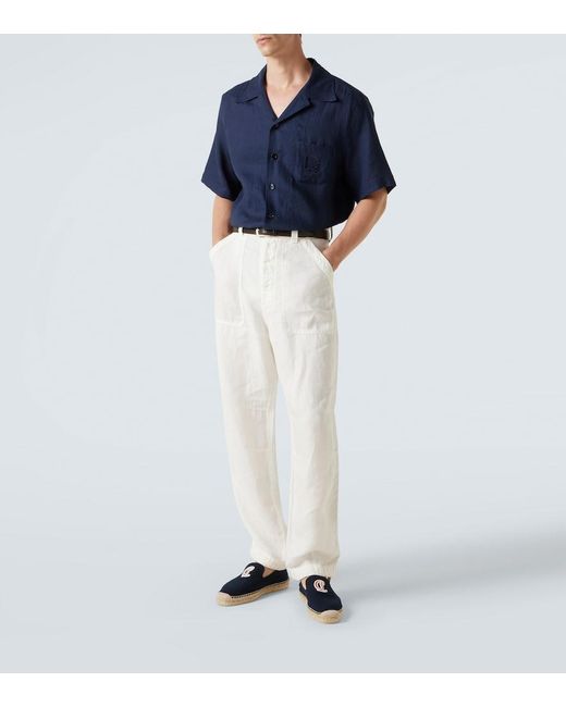 Christian Louboutin Blue Mooncrest Canvas Espadrilles for men