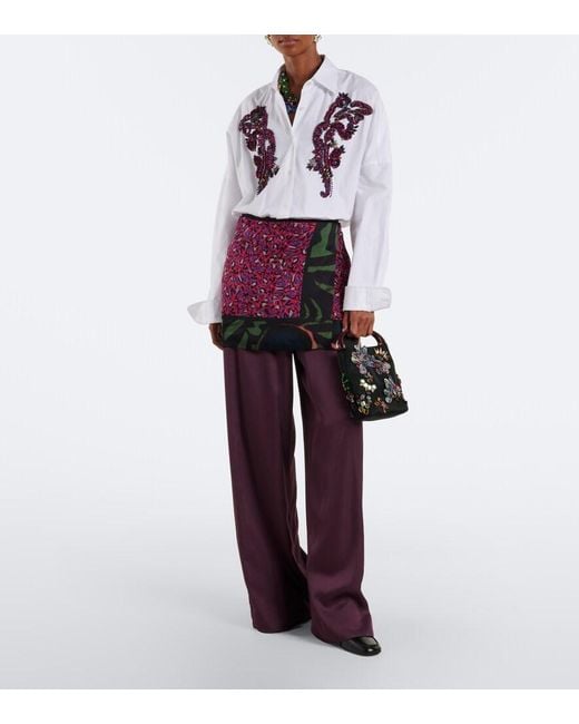 Dries Van Noten Black Small Embellished Top-Handle Bag