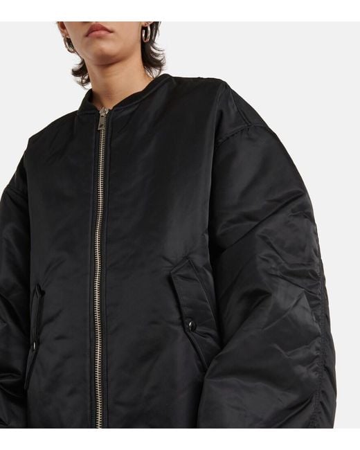 Frankie Shop Black Astra Technical Bomber Jacket