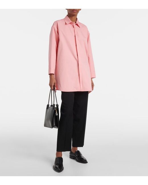 Jil Sander Pink Cotton Poplin Shirt