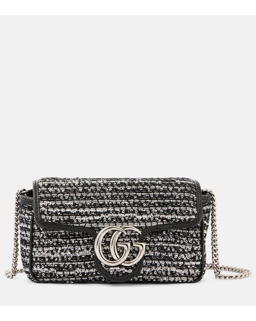 Borsa A Spalla Gg Marmont Mini di Gucci in Black