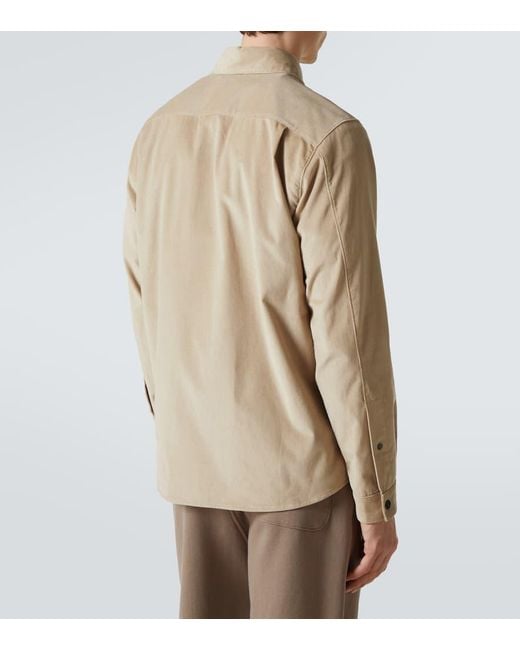 Stone Island Hemd Compass Aus Baumwoll-Cord in Natural für Herren