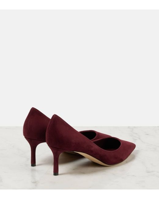 Jimmy choo red suede pumps store
