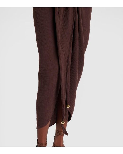 Melissa Odabash Brown Pareo Winnie Aus Baumwolle