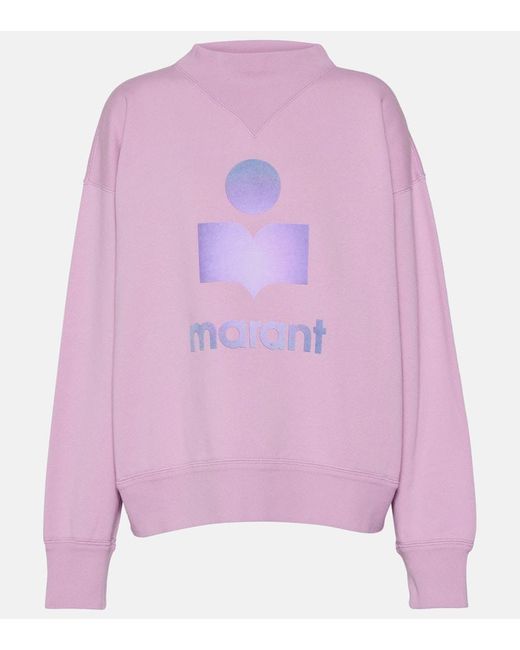 Felpa Moby in jersey con logo di Isabel Marant in Pink