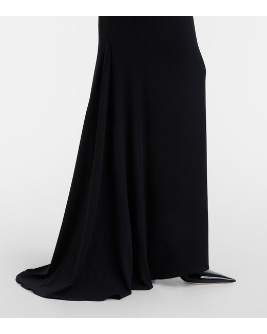 Tom Ford Blue Impossible Asymmetric Jersey Gown