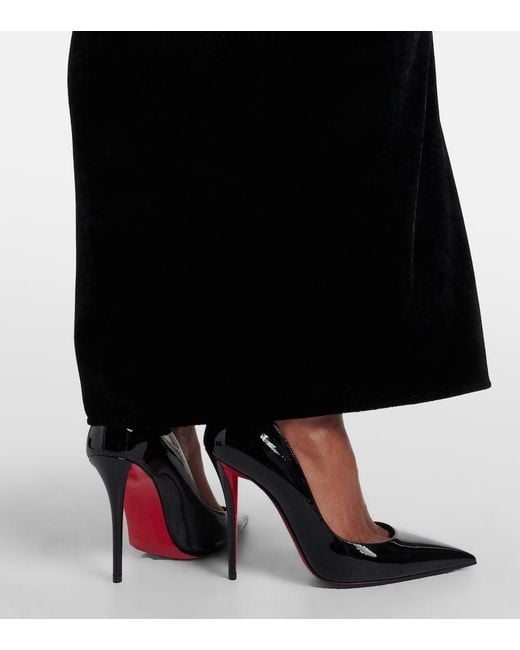 Christian Louboutin Black Miss Z Patent Leather Pumps
