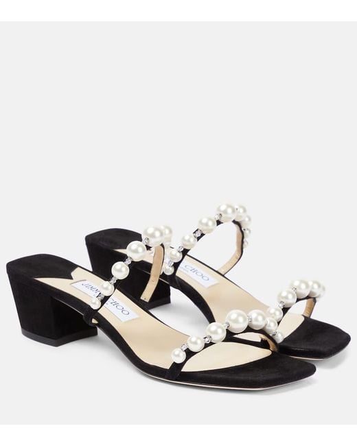 Sandalias Amara 45 De Ante Adornadas Jimmy Choo de color Black