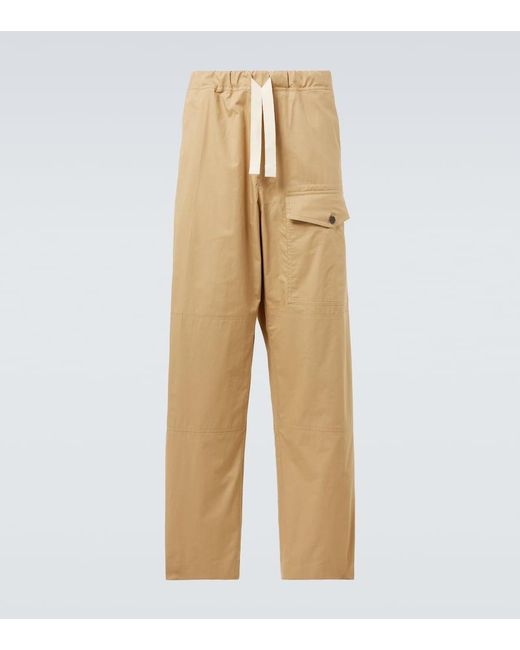 Dries Van Noten Natural Cotton Straight Pants for men