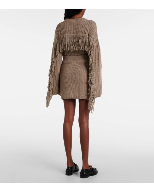 Lisa Yang Natural Lovi Cashmere Miniskirt