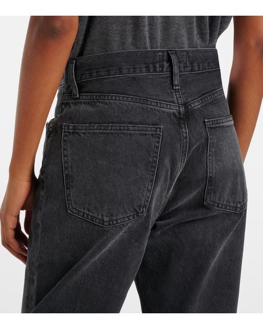 Agolde Blue '90S Pinch Waist High-Rise Straight Jeans