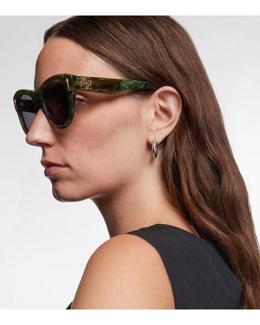Loewe Brown Anagram Cat-Eye Sunglasses