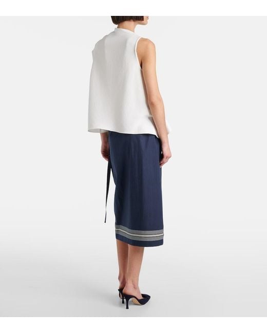 Vince White Asymmetric Draped Top