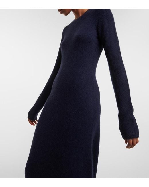 Gabriela Hearst Blue Brogan Cashmere And Silk Maxi Dress