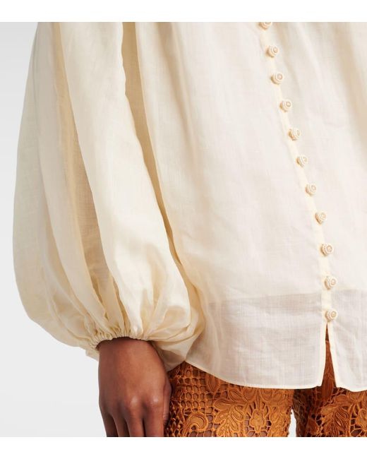 Blouse Coco Brodee En Ramie Zimmermann en coloris Natural