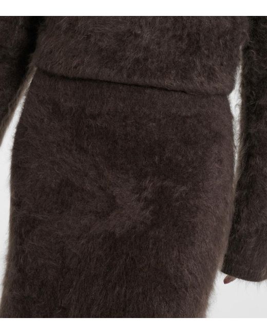 Lisa Yang Brown Asta Cashmere Maxi Skirt