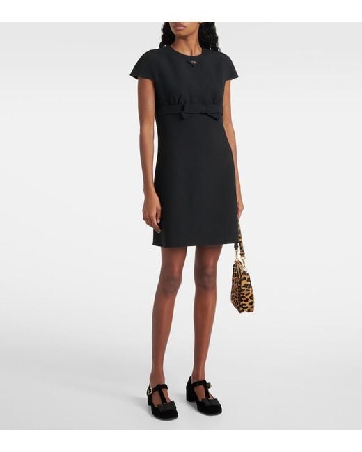 Prada Black Sablé Mini Dress