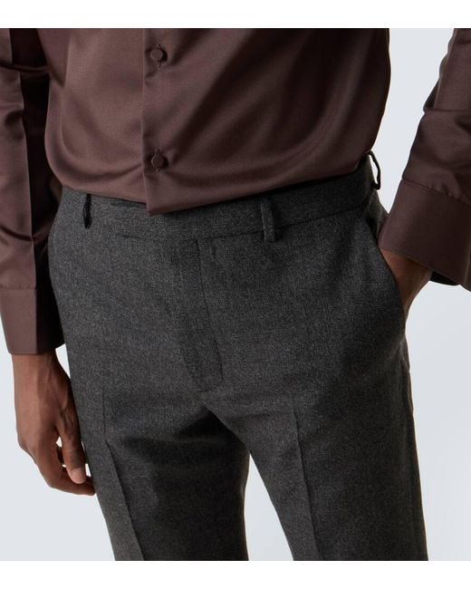 Pantalon Slim En Laine Gucci pour homme en coloris Black