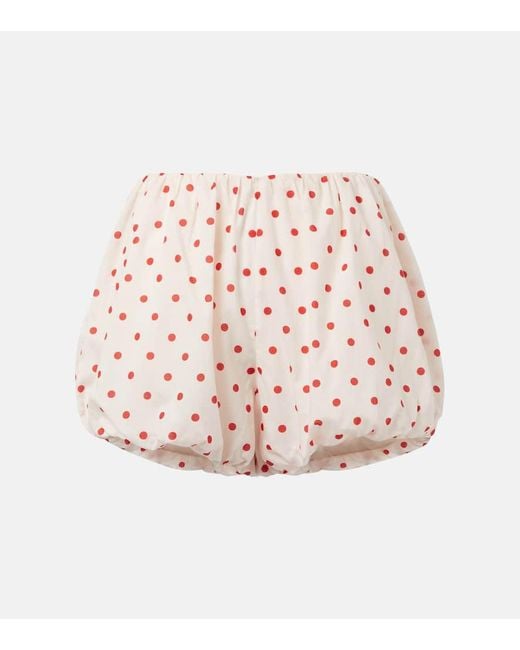 Posse Pink Aurelia Polka-Dot Shorts