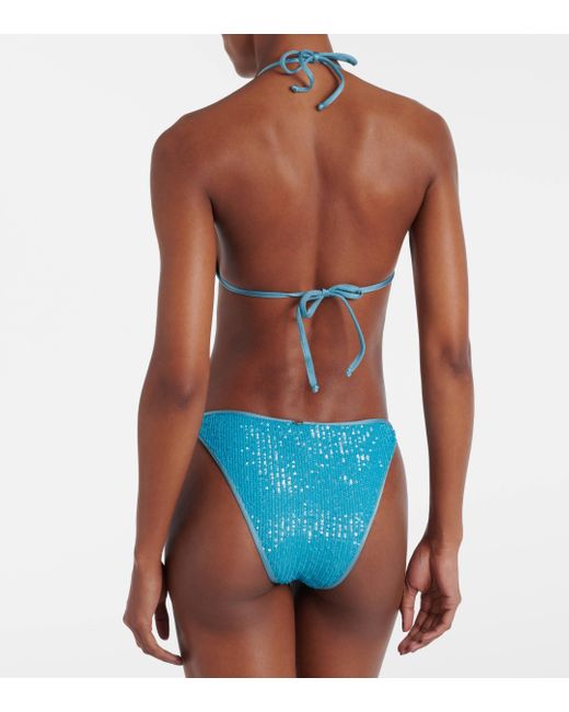 Adriana Degreas Blue Sequined Bikini