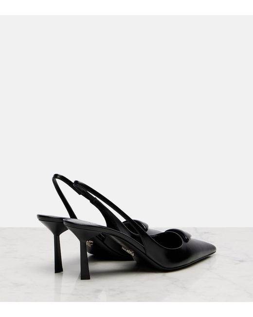 Prada Black Leather Slingback Pumps