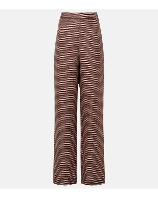Joseph Brown Gerade High-Rise-Hose Aus Seide