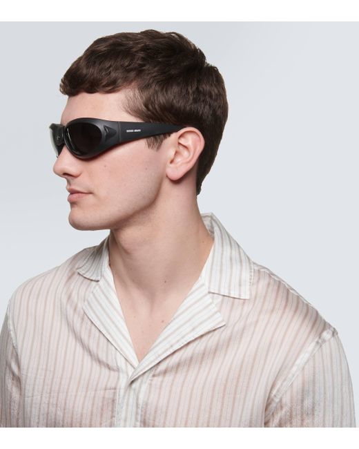 Giorgio Armani Gray Round Sunglasses for men