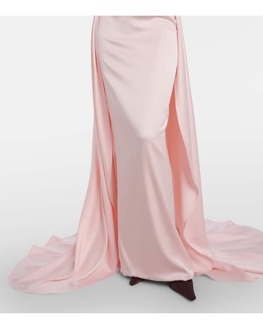 Vivienne Westwood Pink Nova Grace Draped Asymmetric Gown