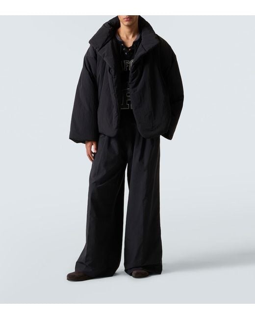 ERL Black Pleated Wide-Leg Pants for men