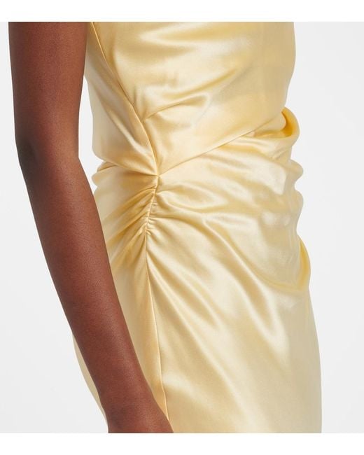 The Sei Metallic Draped Silk Satin Gown