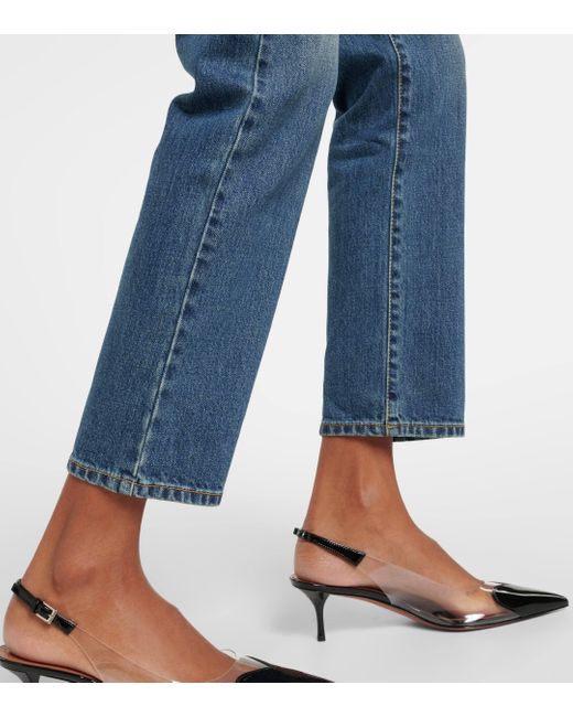 Alaïa Blue High-rise Slim Jeans