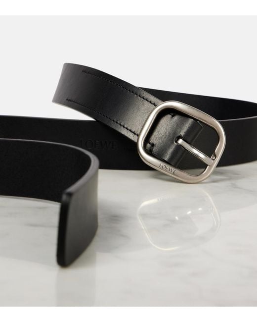 Cinturon De Piel Loewe de color Black