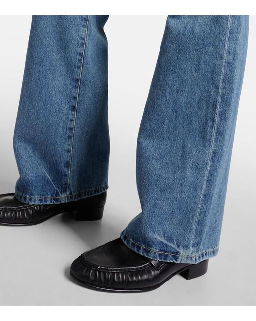 Citizens of Humanity Blue Annina Mid-Rise Wide-Leg Jeans