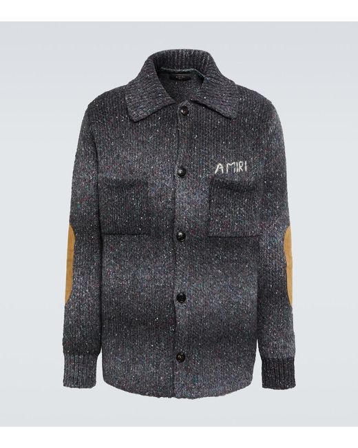 Amiri Gray Virgin Wool Overshirt for men