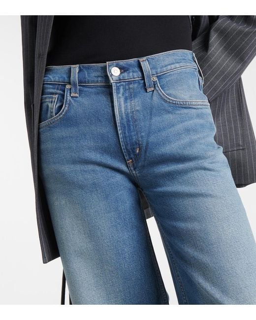 Citizens of Humanity Blue Loli Mid-Rise Wide-Leg Jeans