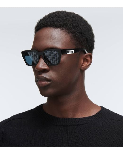 Dior Blue B23 S1i Logo D-frame Acetate Sunglasses for men