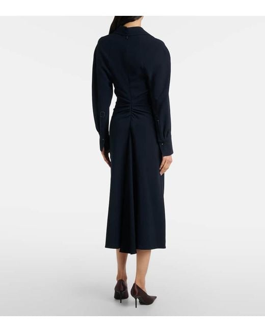 Victoria Beckham Blue Cady Polo Dress