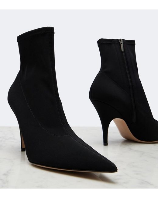 Gianvito Rossi Black Osaka Canvas Ankle Boots