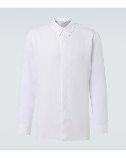Gabriela Hearst White Linen Shirt for men