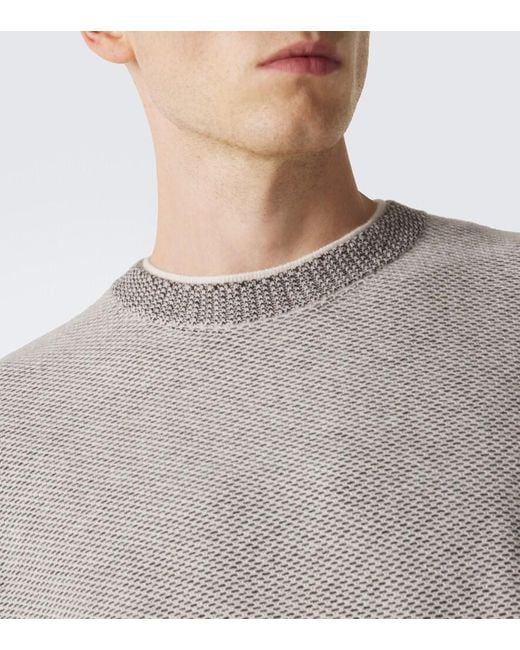 arch4 Gray Mr Leonardo Cashmere Sweater for men