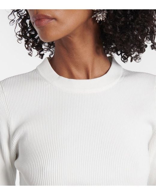 Jonathan Simkhai White Agata Ruffled Top