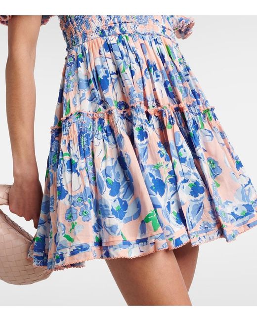 Poupette Blue Aurora Floral Minidress