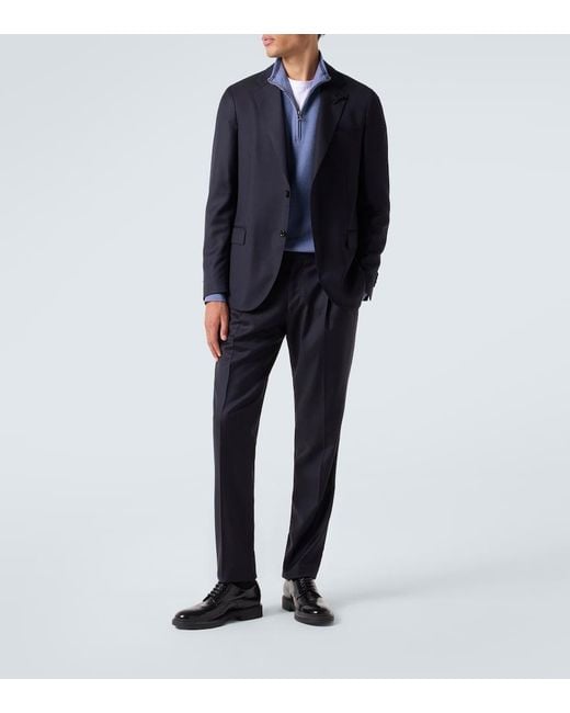Lardini Black Virgin Wool Suit for men