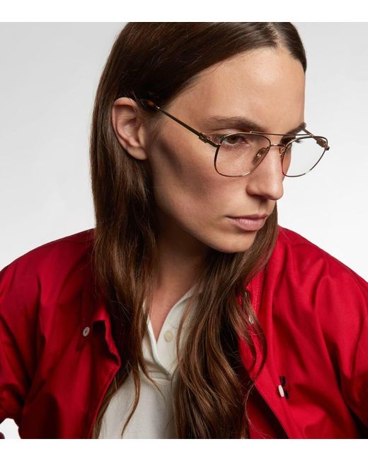 Miu Miu Metallic Aviator Glasses